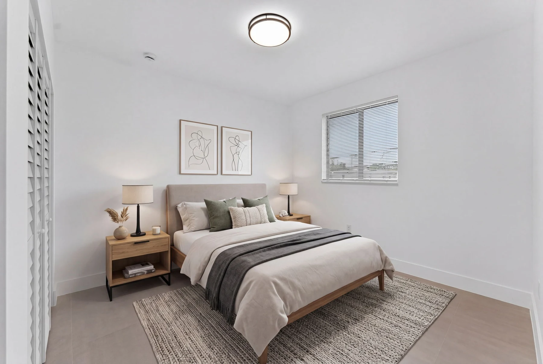 Bedroom of one of the units