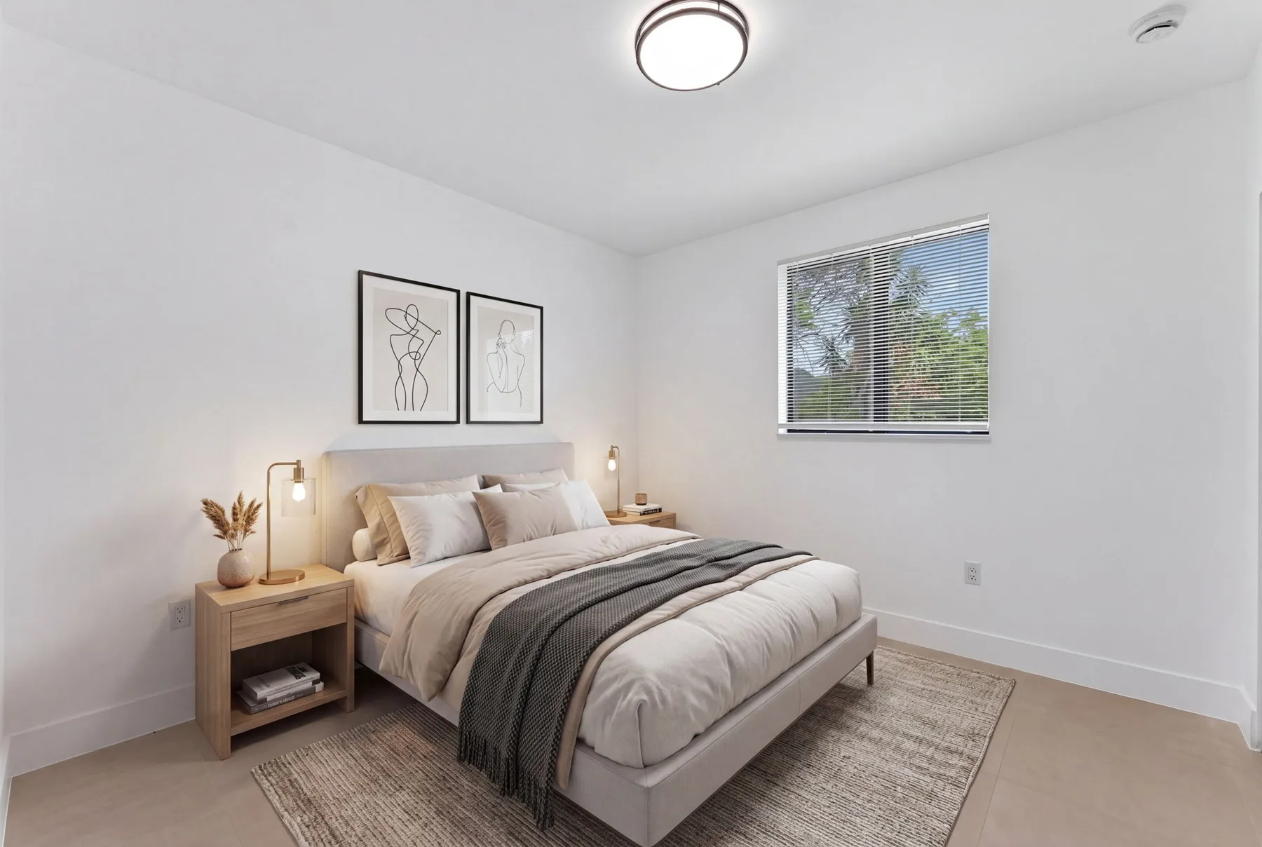 Bedroom of one of the units