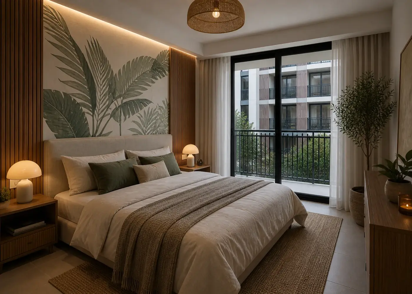 Bedroom of a unit